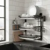 Escorredor de Louça de Parede em Aço Inox (opção com 2 ou 3 Andares)