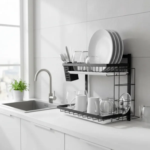Escorredor de Louça de Parede em Aço Inox (opção com 2 ou 3 Andares)