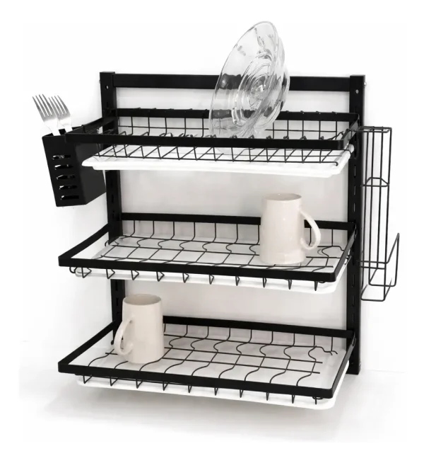 Escorredor de Louça de Parede em Aço Inox (opção com 2 ou 3 Andares)