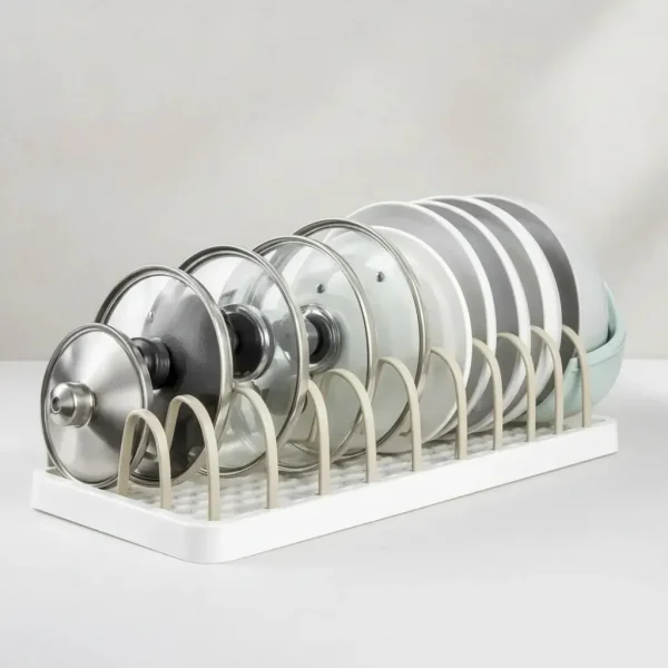 D_NQ_NP_2X_754734-MLA113688147506_072026-F Organizador de Tampas para Panelas Bugishop de Polipropileno Creme