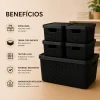 D_NQ_NP_2X_760504-MLB111802421095_052026-F-kit-6-caixas-organizadoras-cesto-tampa-multiuso-2l-6l-16l Kit 6 Caixas Organizadoras Cesto Tampa Multiuso 2l 6l 16l Preto Jutta