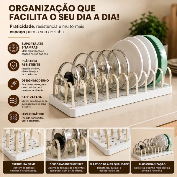 D_NQ_NP_2X_834104-MLA113986889774_072026-F Organizador de Tampas para Panelas Bugishop de Polipropileno Creme